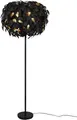 Reality Leuchten Stehlampe Leavy, ohne Leuchtmittel, warmweiß - kaltweiß, Stehleuchte Blatt Design, Fußschalter, exkl 3xE14 max 28W