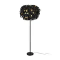 Reality Stehlampe Stehleuchte Leavy schwarz/gold Kunststoff Metall H180cm Lampe
