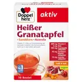 Doppelherz Heißer Granatapfel Sanddorn Acerola - Vitamin C und Zink zur Unterstützung der normalen Funktion des Immunsystems - heiß und kalt - vegan - 10 Beutel
