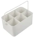 Ib Laursen - Kiste Korb Utensilo Besteckkasten 6 Fächer Metall Weiß 04892-11