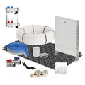 9,6 m² Set Dünnschichtsystem flach 12x2 PE-RT Rohr Raster 10 cm 2 Heizkreise Reg