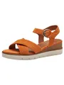Tamaris Damen Plateau Sandalen Leder Sommer; ORANGE/orange; 39 EU