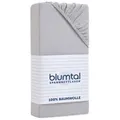 Blumtal Spannbettlaken Blumtal Basics 100% Baumwolle, Baumwolle, Gummizug: Rundum, (1 Stück), Jersey Bettlaken - atmungsaktiv, strapazierfähig und faltenfrei grau 140 cm x 200 cm
