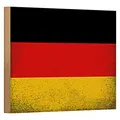 Holzschild Flagge Deutschland 18x12cm Flag Germany Vintage