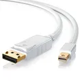 CSL Digitale Mini DisplayPort auf DisplayPort-Verbindungskabel 5,0m Full HD Weiß