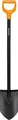 Fiskars Solid Gärtnerspaten spitz – Spaten für harte und steinige Böden–116,6cm