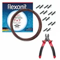 FLEXONIT PROFI KOMPLETT SET STAHLVORFACH 0,36mm 7x7 + QUETSCHHÜLSEN + ZANGE