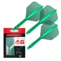 Target Darts K Flex Integrated Dart Flights and Shafts, Nr.6 Grün (Intermediate) | 3er Pack K-Flex - No6, Kflex All In One Moulded Dart Flight & Stem | Professionelles Dart Zubehör