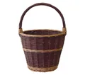Dehner Weidenkorb Erntekorb mit Tragegriff, Ø 38 cm, Höhe 53 cm, als Erntekorb, Kaminkorb oder zur Dekoration geeignet