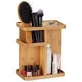relaxdays Make-Up Organizer Drehbarer Make Up Organizer Bambus braun