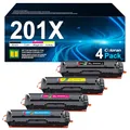 Coloran 201X 201A Tonerkartusche Kompatibel für HP 201X 201A CF400X CF400A Toner für HP Color LaserJet MFP M277dw M252dw M252n M274n M277c6 (4 Pack，Schwarz Cyan Gelb Magenta)