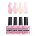 AIMEILI UV LED Gellack mehrfarbig ablösbarer Gel Nagellack Pastell Gel Nail Polish Set - 4 x 10ml - Kit Nummer 17