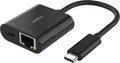Belkin USB-C Ethernet Adapter 100W PD Digital/Daten Netzwerk (INC019BTBK)