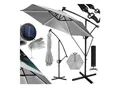 KESSER® Alu Ampelschirm LED Solar + Abdeckung mit Kurbelvorrichtung UV-Schutz Aluminium mit An-/Ausschalter Wasserabweisend - Sonnenschirm Schirm Gartenschirm