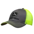 JOHN DEERE HighViz Base Cap Schirmmütze - Grau Neon Gelb mit besticktem Logo!