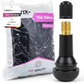 STIX TR413 Ventile – 100 Stück, Gummiventile für schlauchlose Reifen, Ø11,3 mm, 45 mm Höhe, Mit Ventileinsatz & Kappe, Für Pkw & Leichttransporter