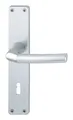 Hoppe Birmingham Aluminium-Langschild-Türgriff-Garnitur 1117/202SP, Buntbart, für Innentüren - silberfarben - 2533847