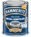 Hammerite Metallschutzlack Glänzend, 3in1 Rostschutz für Metall, Silber, 750 ml