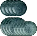 Arthur Krupp 67351BA2, 4 Person(en), Porzellan, Blau, Fusion, Rund, 28 cm