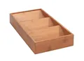 WENKO Schubladen-Gewürzregal, Einsatz aus geräuchertem Bambus, Organizer für Gewürze, 38 x 6 x 20 cm