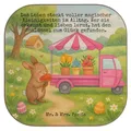 Mr. & Mrs. Panda Untersetzer für Gläser Osterhase Blumenwagen Design - Geschenk, Blumen, Tischuntersetzer, Glas, Tassenuntersetzer, Tulpen, Ostern, Coaster