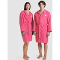 Bademantel Compact Microfiber - Shocking Pink-white - M