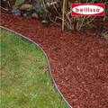 bellissa Rasenkante Metall verzinkt 118x13cm biegsam Gartenbeet Gartendeko Beet 99680