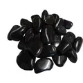 Aquagart 20kg Polierter Kiesel Glanzkies Flusskiesel Kieselsteine Gartenkies Zierkies Schwarz