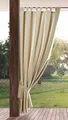Eurofirany Garden Outdoor Vorhang mit Klett-Schlaufen, 1 Stück, Blickdicht & Wetterfest, UV-Schutz, für Balkon Terrasse Pergola Pavillon, H240 x B155 cm, Hellbeige