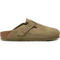 Birkenstock Boston Suede Leather Faded Khaki 37 - Braun - 37