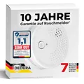 Rauchmelder 7er Set mit 10 Jahre Garantie BSI Zertifiziert nach DIN EN14604 inkl. 9V Batterie Rauchwarnmelder Brandmelder Feuermelder