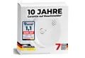 dedura Rauchmelder (10 Jahre Garantie BSI Zertifiziert nach DIN EN14604 inkl. 9V Batterie)