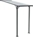 HOME DELUXE - Vordach Haustür CUBIS - Größe: Small - 148 x 150 x 258 cm - Anthrazit, Gestell: Aluminium, inkl. Polycarbonat Platten I Hautürvordach Pultdach Glasvordach