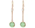 Lulu & Jane Paar Ohrhänger roségold, verziert mit Kristallen von Swarovski®