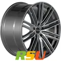 4x Avus Racing AC-M08 anthracite polished 11.5x22" ET61 LK5 130 ML 71.6 Alufe...