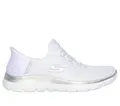 Skechers Damen Summits Diamond Dream Slip-InTurnschuhe, White Mesh/Silver Trim, 42 EU