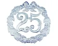Demmler Bastelfilz Jubiläumszahl 25 - Ø 24 cm ohne Draht silber.