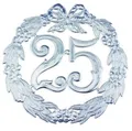 Demmler 1234250192 Jubiläumszahl 25 - Ø 24 cm, ohne Draht, silber