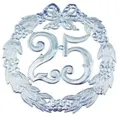 Jubiläumszahl 25 silber 24cm