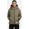 Winterjacke KHUJO "Liev-YM", Damen, Gr. L (40), grün (hellgrün), Obermaterial: 100% Nylon, Futter: 100% Nylon, Wattierung: 100% Polyester, modisch, gerade hüftlang, hoch geschlossener Ausschnitt, Langarm Ärmel ohne Ärmelschlitz Bündchen, Jacken, Warme gesteppte Damen Kapuzenjacke
