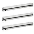 Oktaplex 3x Unterbauleuchte Küche LED Lichtleiste 1200lm Alu 15W 230 V neutralweiß 4000K 90cm Schwenkbare Unterschrankleuchte Rota mit Schalter