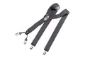 DonDon Hosenträger für Herren 3,5 cm breit 4 Clips mit braunem Leder längenverstellbar (1-St) Y-Form, verstellbar mit Clipverschluß, elastisch
