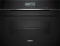 Siemens Kompaktdampfbackofen CS736G1B1 | Einbau-Dampfbackofen 47l | 21 Heizarten | Home Connect | Air Fry | Schwarz,  (Spektrum:  bis D)