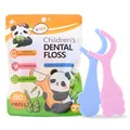 80 Stück Zahnseide Stick für Kinder zur Zahnpflege – Dental Floss Kids,Zahnseide Kinder mit 2 Bunte Griffe in Tierformen, Zahnreinigungssticks zum Entfernen von Zahnbelag und Speiseresten