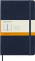 Moleskine Klassisches Notizbuch, Liniertes Notizbuch, Hardcover und Elastischer Verschluss, Saphirblaue Farbe, Großes Format 13 x 21 cm, 240 Seiten