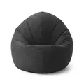 Lumaland Sitzsack Drops: runder Sitzsack (300 L) mit 2-in-1-Funktion für bequemes Sitzen & Liegen | Der Doppelagent für Relax-Momente in- & Outdoor I Mit anpassungsfähiger EPS-Füllung | Ø 120 x 75 cm
