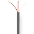 Nedis Mikrofonkabel 2X 0.12 mm² Kupfer 100.0 m rund PVC Dunkelgrau Rolle (100 m) (COTR15011GY100)
