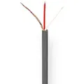 Nedis Mikrofonkabel - 2 x 0.12 mm2 - Kupfer - 100.0 m - Rund - PVC - Dunkelgrau - Rolle