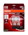 Osram NIGHT BREAKER LASER H8, +150% mehr Helligkeit, Halogen-Scheinwerferlampe, 64212NL-2HB, 12V PKW, Hängebox (2 Lampen)