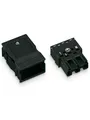WAGO Plug with strain relief housing 3-pole black